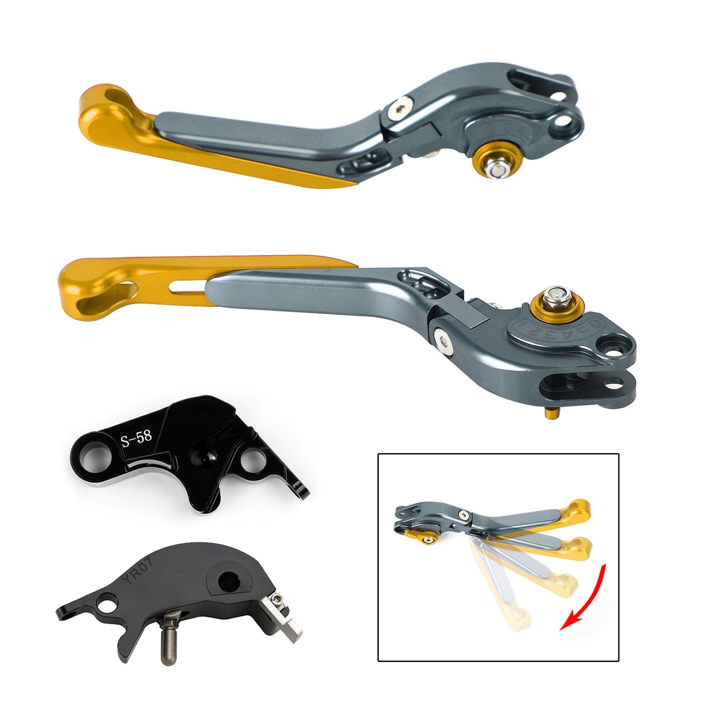 Leva freno frizione regolabile YAMAHA YZF R7 MT-10/SP FZ-10/SP 2022-2023