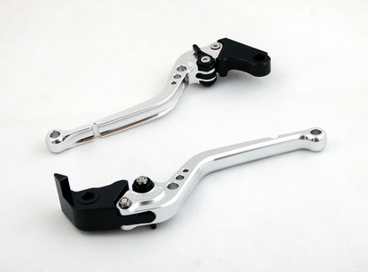 Long Brake Clutch Levers For Suzuki GSXR600 GSXR750 2006-10 GSXR1000 05-06 Black