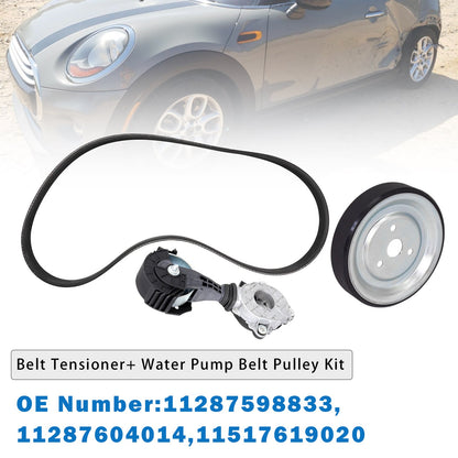 Kit puleggia cinghia tendicinghia + pompa acqua per Mini Cooper L3 1.5L benzina 2014-2015 11287598833