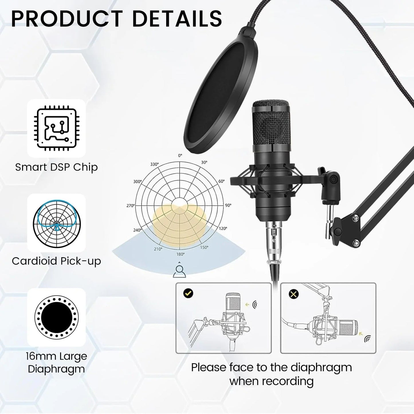 Scheda audio V8s, set di schede audio per live, podcast, registrazioni, canto, streaming e giochi.