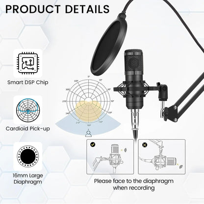 Scheda audio V8s, set di schede audio per live, podcast, registrazioni, canto, streaming e giochi.