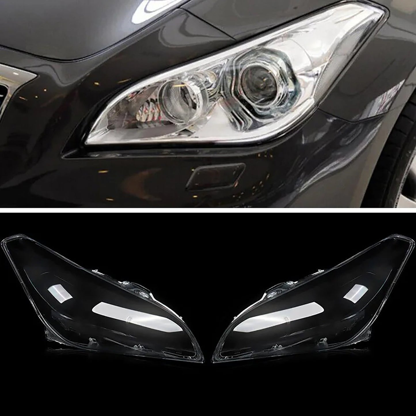 Copri lente faro Infiniti M25 M35 M37 M56 2011-2012 trasparente