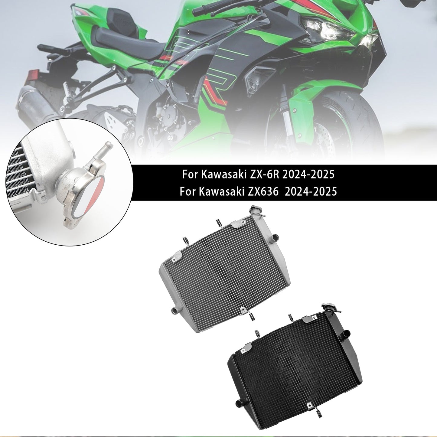 Radiatore di raffreddamento del motore Kawasaki ZX-6R ZX636 2024-2025