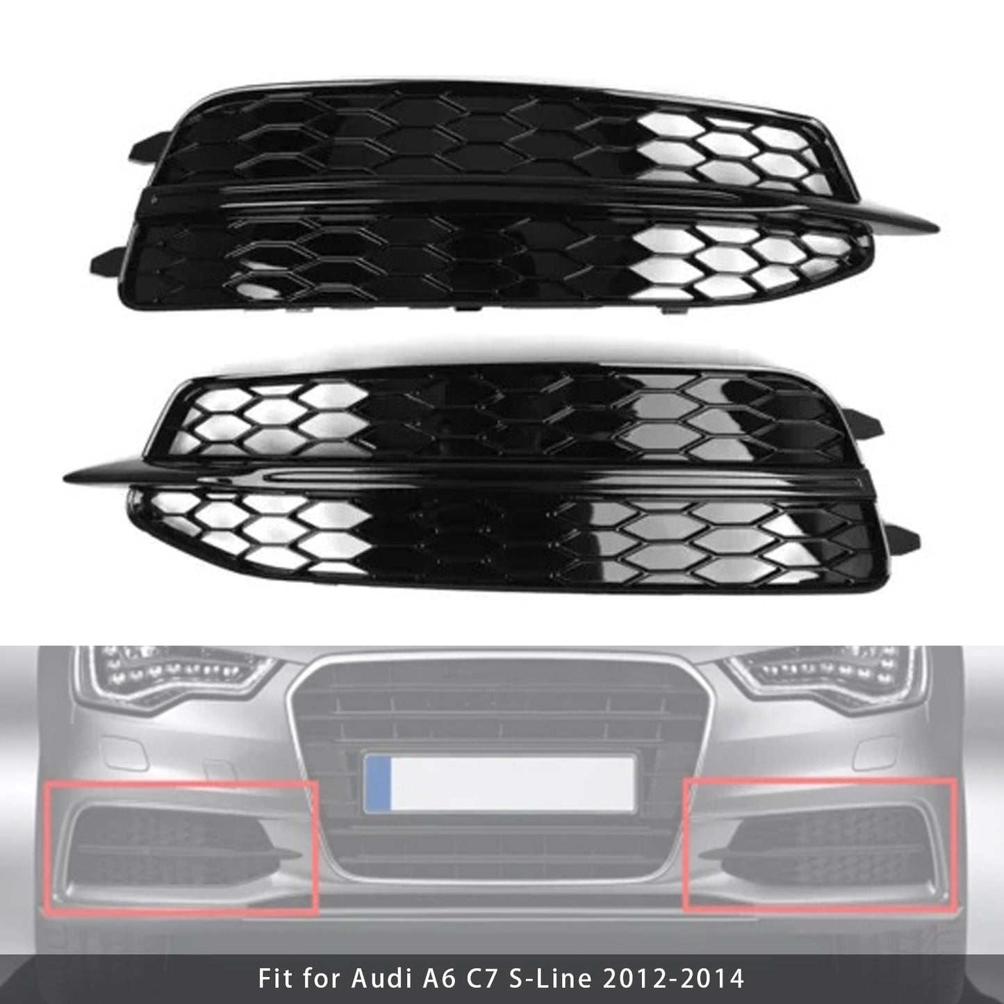 Griglie fendinebbia paraurti anteriore Audi A6 C7 S-Line 2X 2012-2014