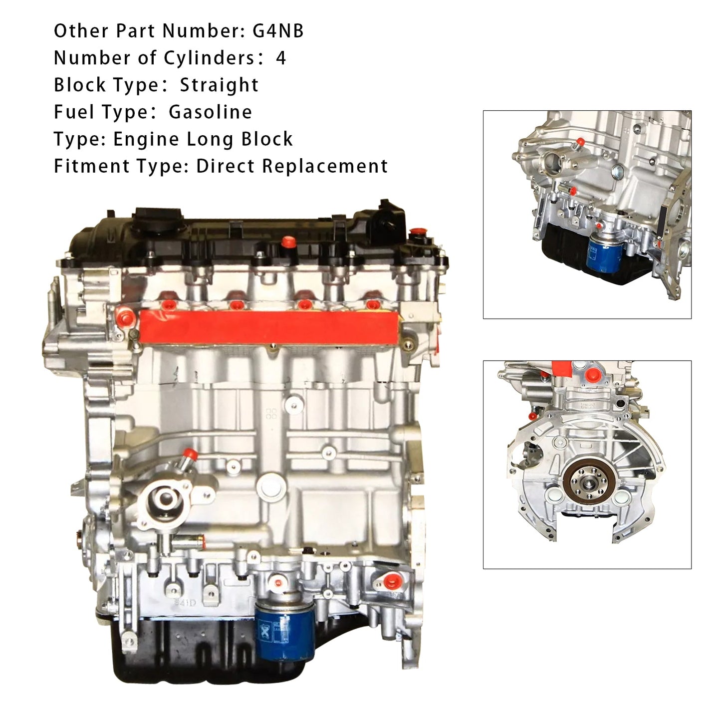 Motore nuovo di zecca 1.8L 4 cilindri G4NB Nu MPI per Kia Forte 2014-2016