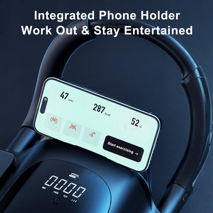 Rullo per addominali aggiornato con timer e core trainer con supporto per il gomito, rimbalzo automatico e display LCD - Include ginocchiere perfette per gli allenamenti a casa Nero