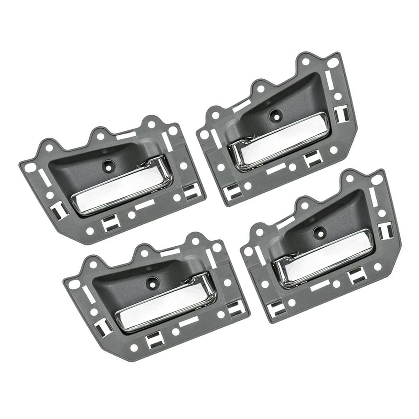 4 pezzi Maniglia interna porta anteriore posteriore cromata per Jeep Grand Cherokee 2005-2011