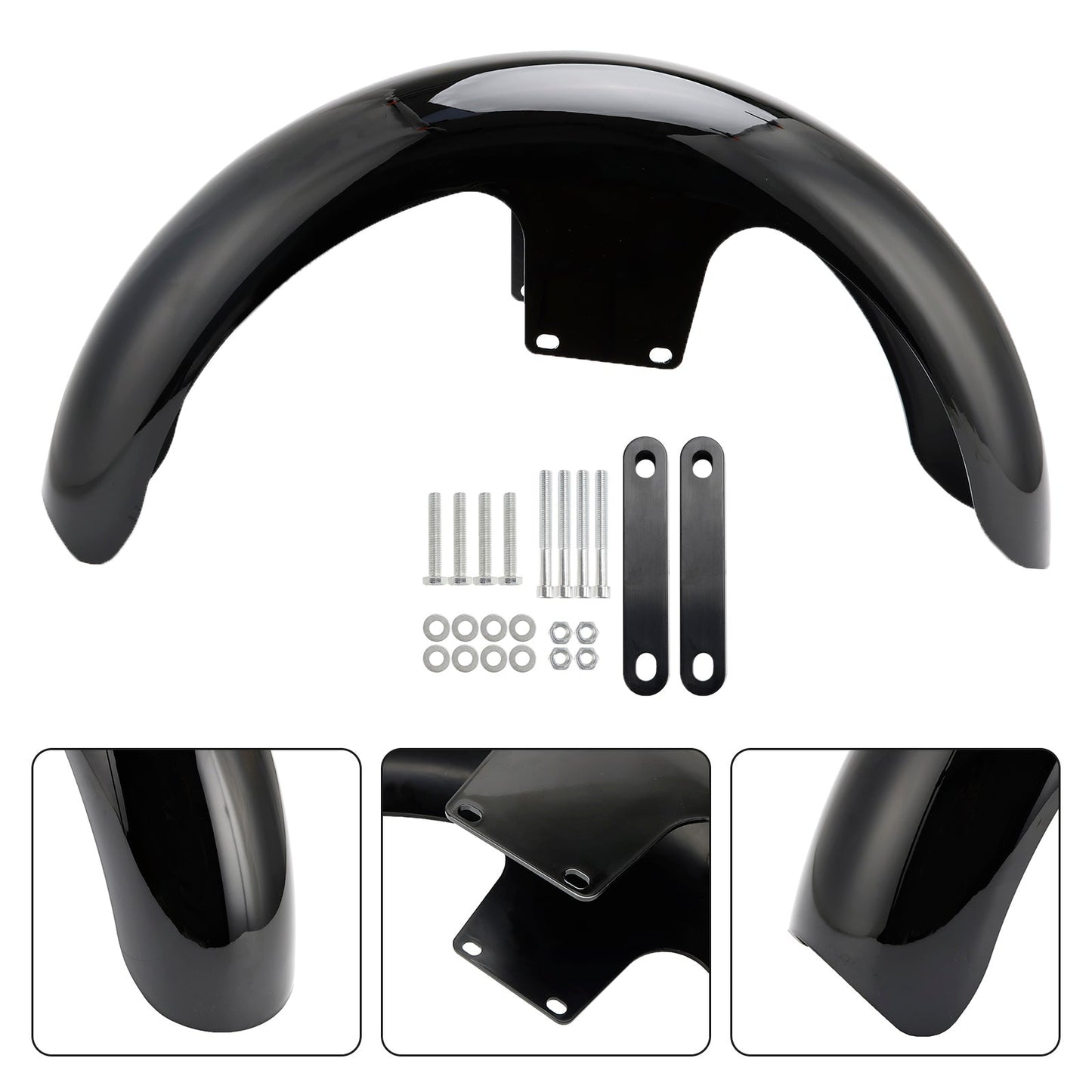 Parafango anteriore avvolgente da 19"" in ABS per Touring Electra Street Road Glide Baggers FLHT FLHR