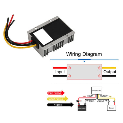 Regolatore di alimentazione per auto stabilizzatore di tensione DC-DC da 6-32 V a 12 V 25 A impermeabile