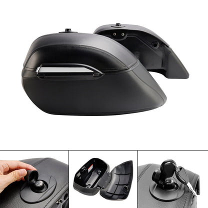 Borsa laterale in poliuretano per Kawasaki Vulcan S 650 Vn/En650 2015-2023, nera