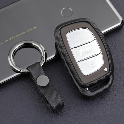 Custodia in similpelle e silicone per chiave auto con fibbia per Hyundai