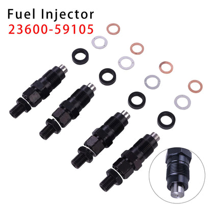 4 pezzi di iniettori di carburante per motore Toyota 3L Hilux Hiace 2.8L 23600-59105