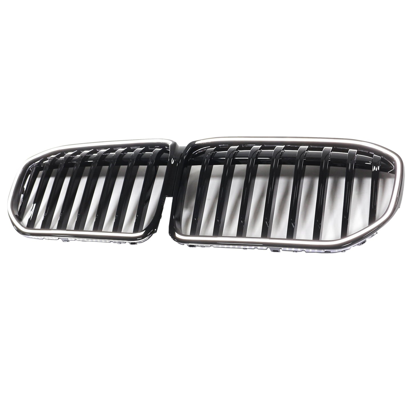 Griglia anteriore nera lucida a lamelle singole BMW Serie 7 G12 passo lungo 2019-2022