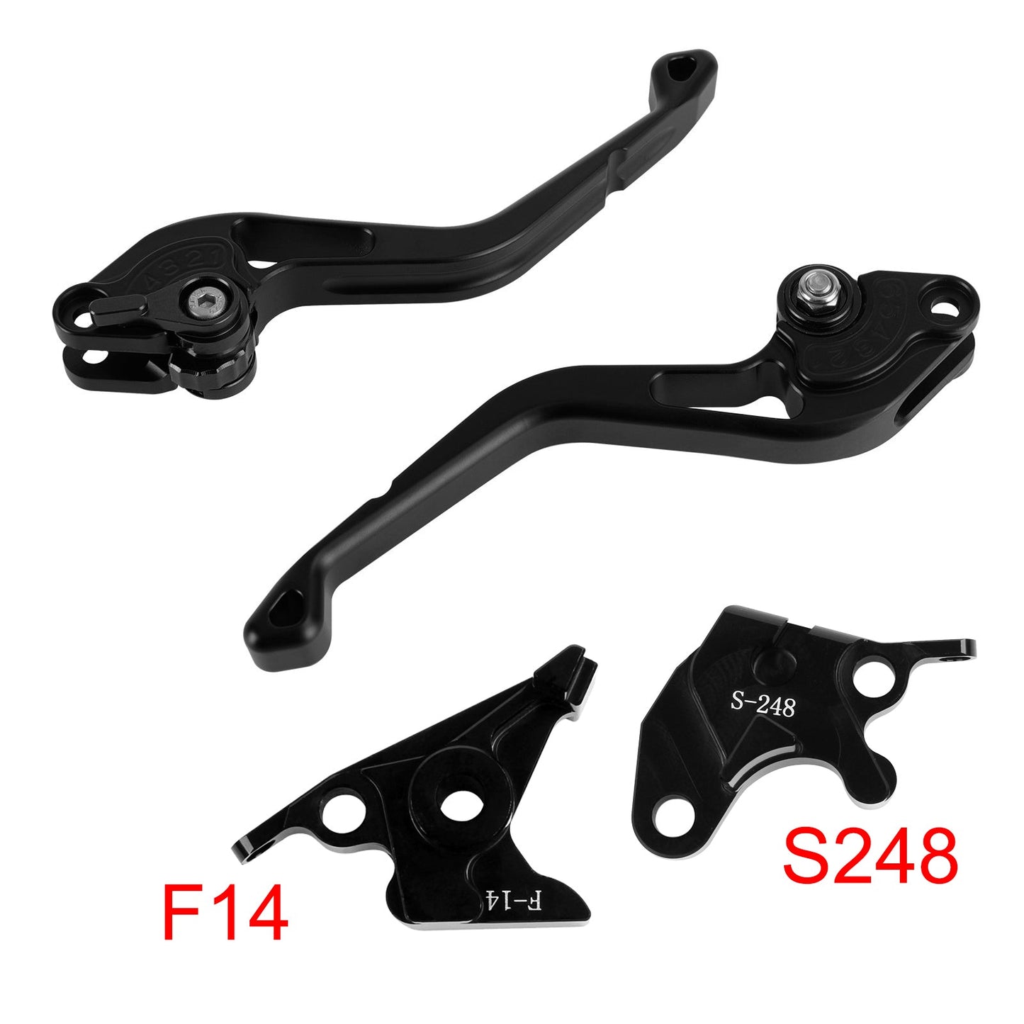 Nuova leva freno e frizione corta per Suzuki GSXR600 750 1000 DL650 GSR600, colore nero.