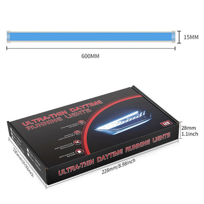 Striscia di luce iridescente per fari a LED per auto ultrasottili, con controller APP, 60 cm