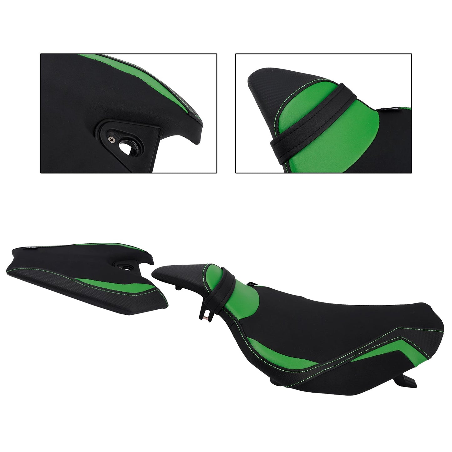 2014-2025 2024 Per Kawasaki Z1000 Parte anteriore inferiore con sedile posteriore conducente passeggero Verde1