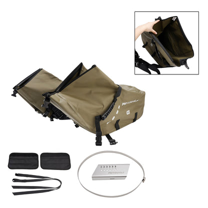 Borsa da sella laterale, colore abbinato, 86 l, verde, per scooter e moto.