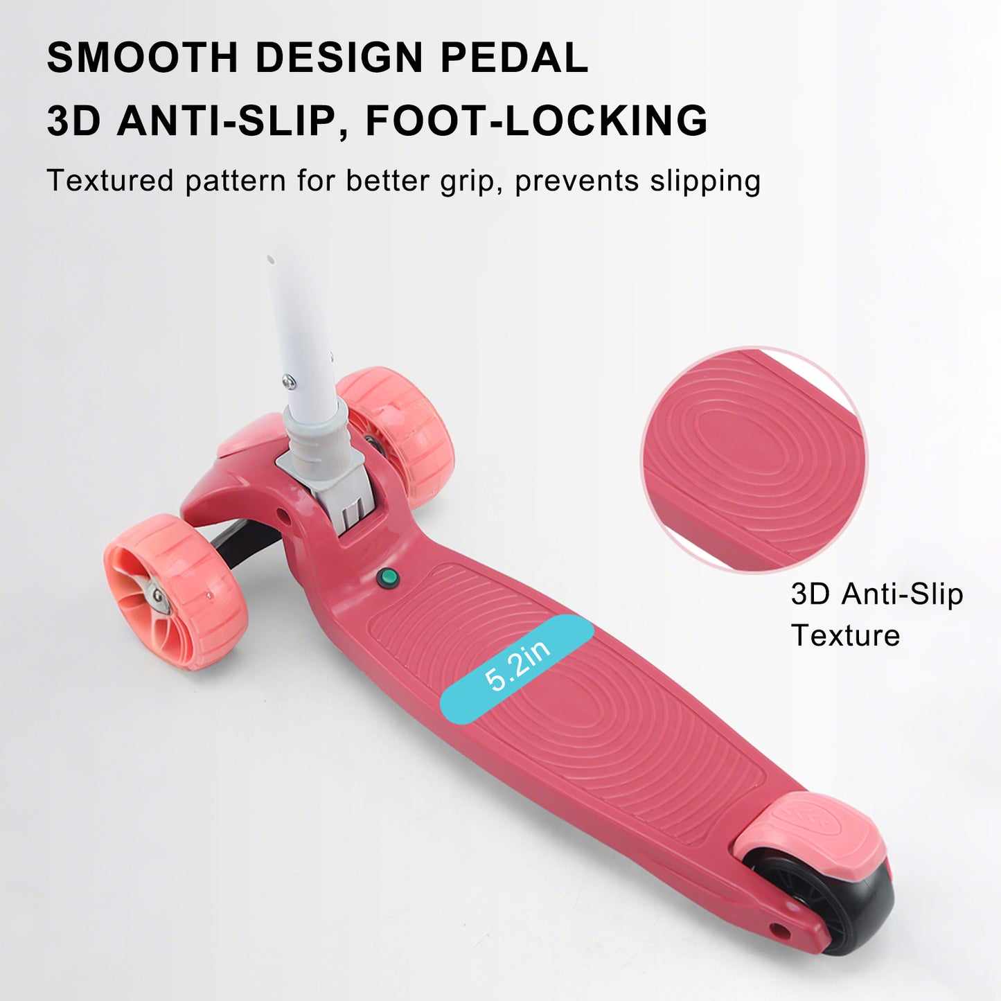 2-in-1 bambini scooter pieghevole seduta luce 3 ruote regolabile pieghevole barra blu/rosa