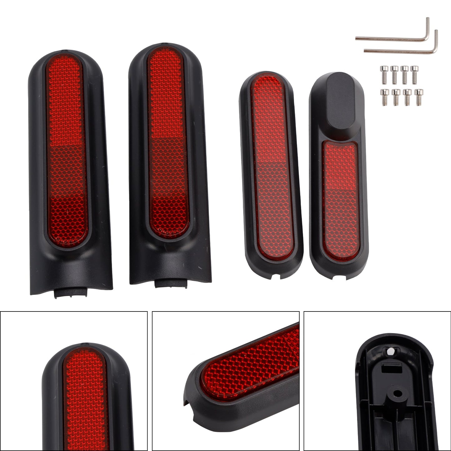 Set di 4 coperture laterali per scooter con catarifrangente posteriore per Xiaomi 4 Pro (1a generazione)