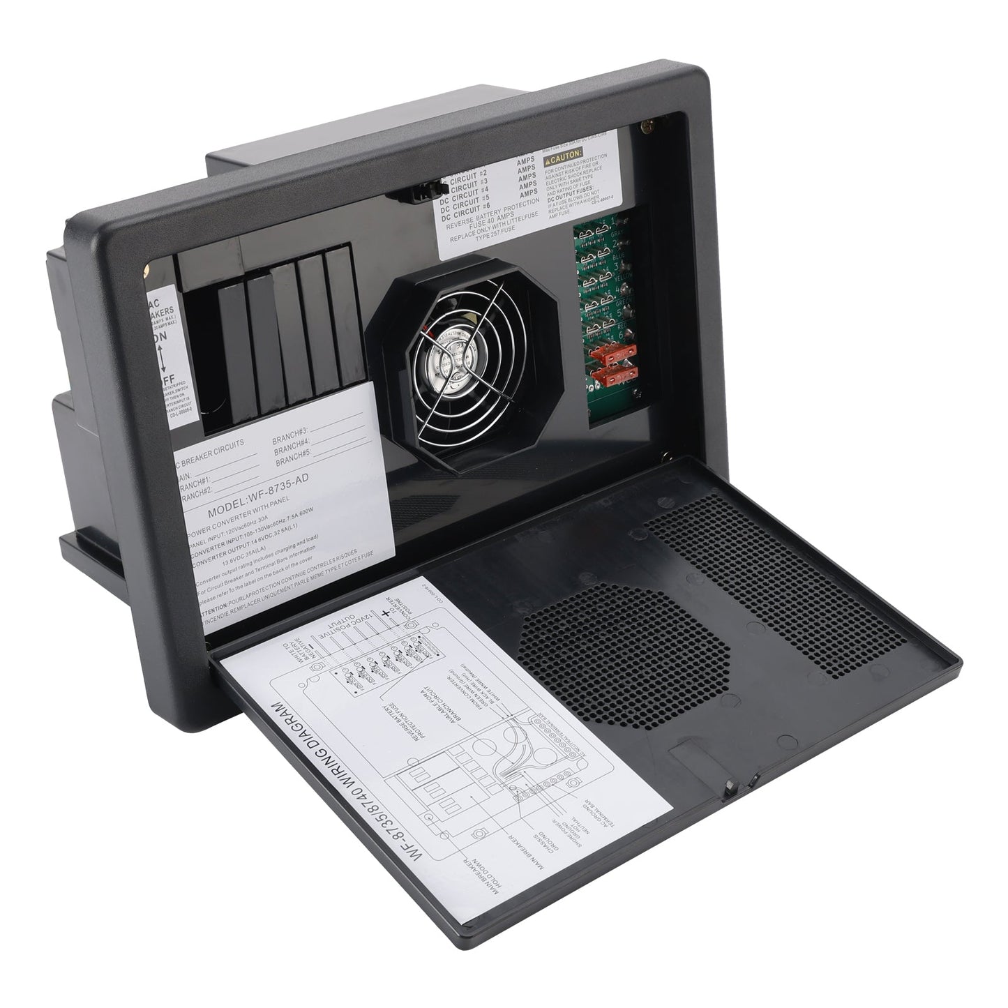 WF-8735-AD Caricabatterie convertitore RV 30 Amp Power Center Supporto rilevamento automatico RV