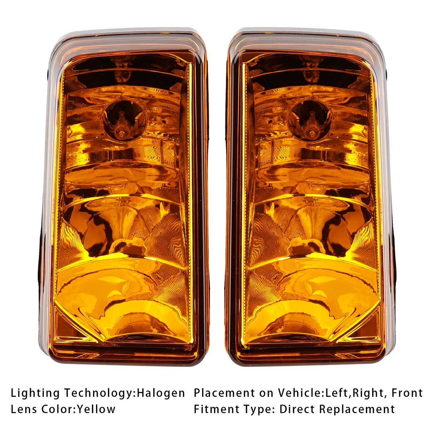 Coppia di fari fendinebbia con lampadine per Chevy Tahoe Sierra 2007-2015, lente gialla