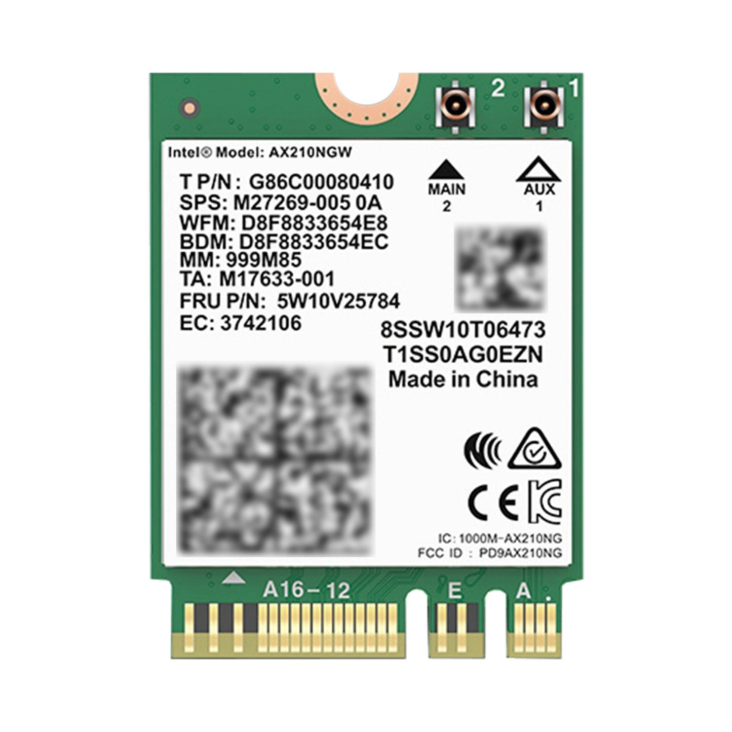 Modulo AX210 Bluetooth 5374Mbps Scheda di rete Gigabit ad alta velocità Supporta WIFI6
