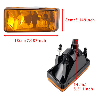 Coppia di fari fendinebbia con lampadine per Chevy Tahoe Sierra 2007-2015, lente gialla