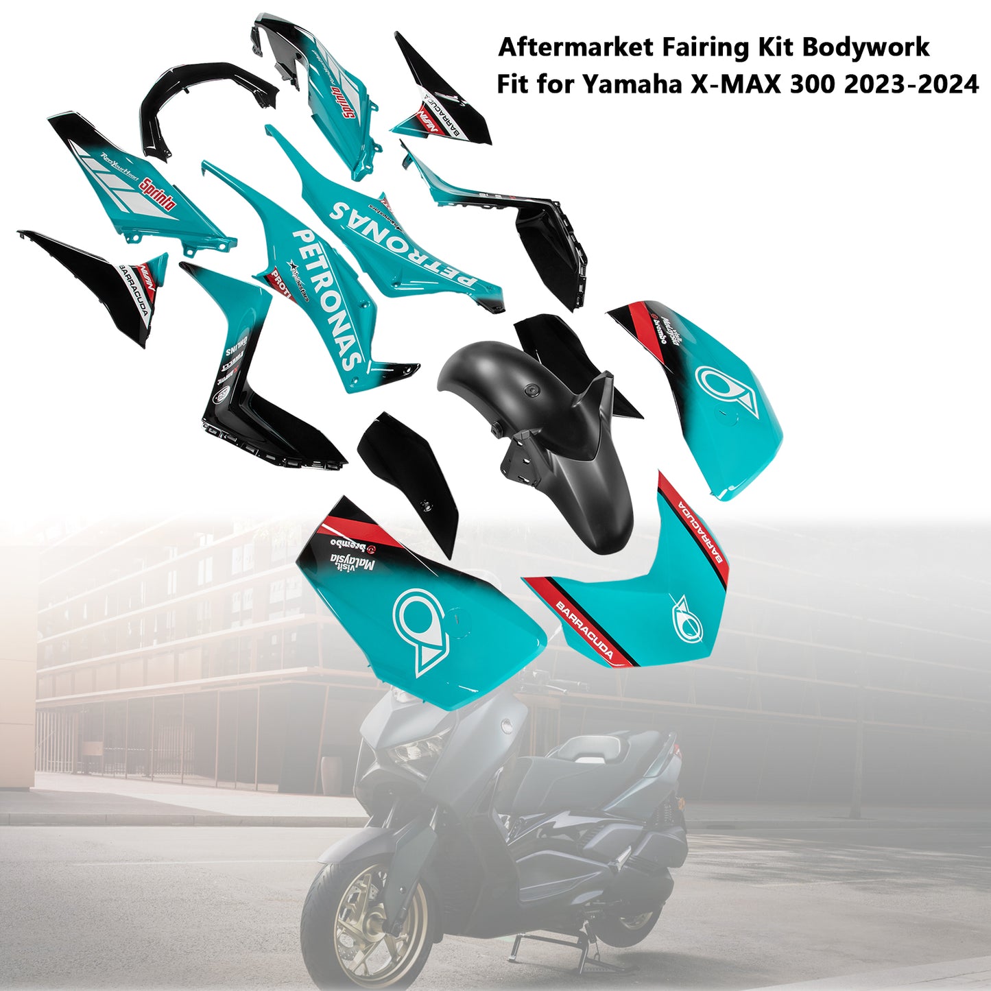 Kit carena carrozzeria iniezione ABS per Yamaha X-MAX 300 XMAX 2023-2024