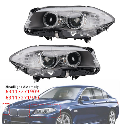 2010-2013 Per BMW Serie 5 F10 Berlina Faro anteriore sinistro+destro Xenon LED DRL SENZA AFS