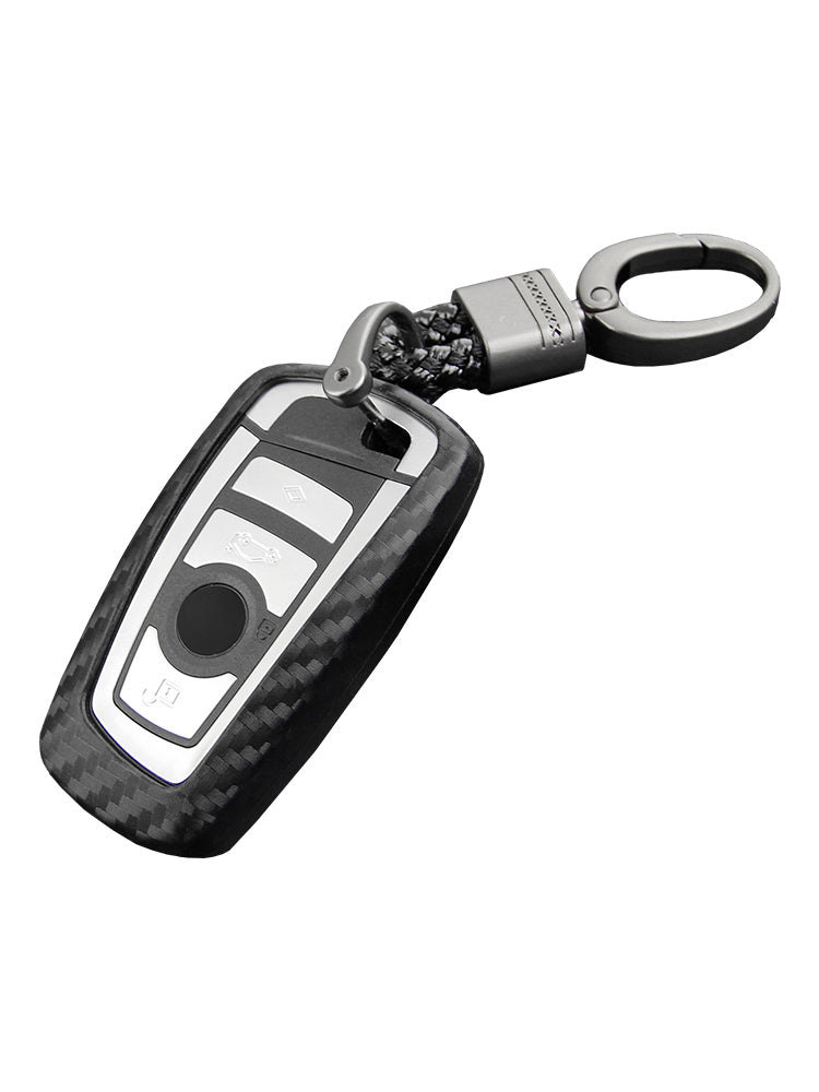 Custodia in pelle e silicone per chiave auto con fibbia per BMW Square