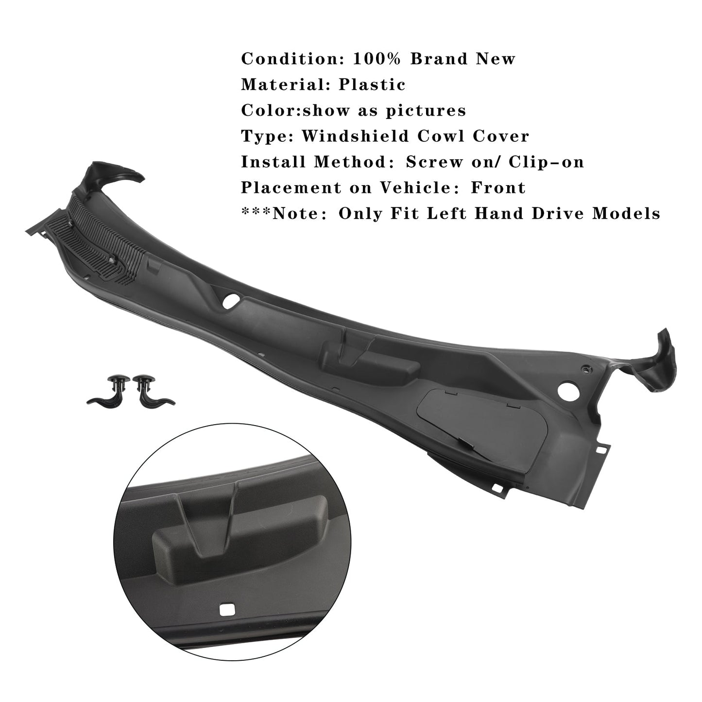 Pannello superiore del cofano del tergicristallo del parabrezza Dodge Challenger 2008-2019 5028757AG