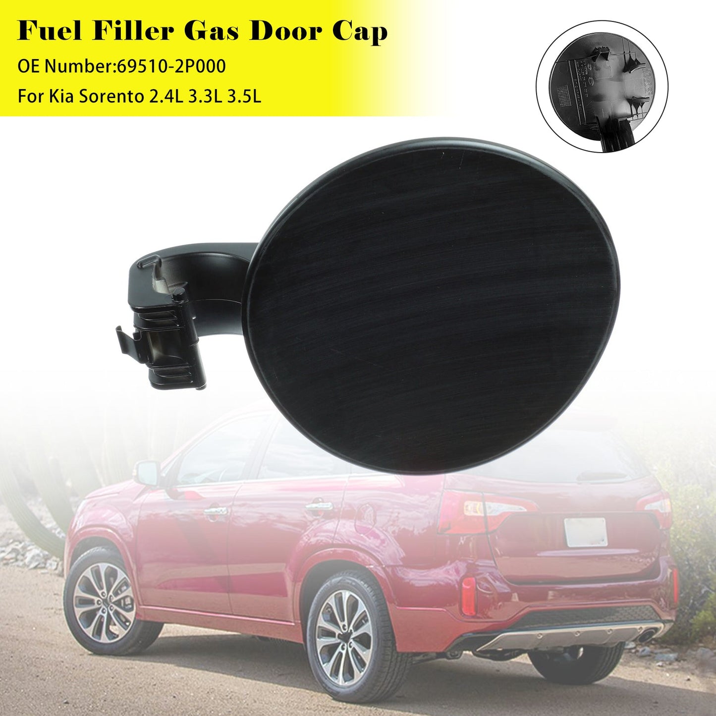 Tappo dello sportello del serbatoio del carburante 69510-2P000 per Kia Sorento 2.4L 3.3L 3.5L 2011-2015