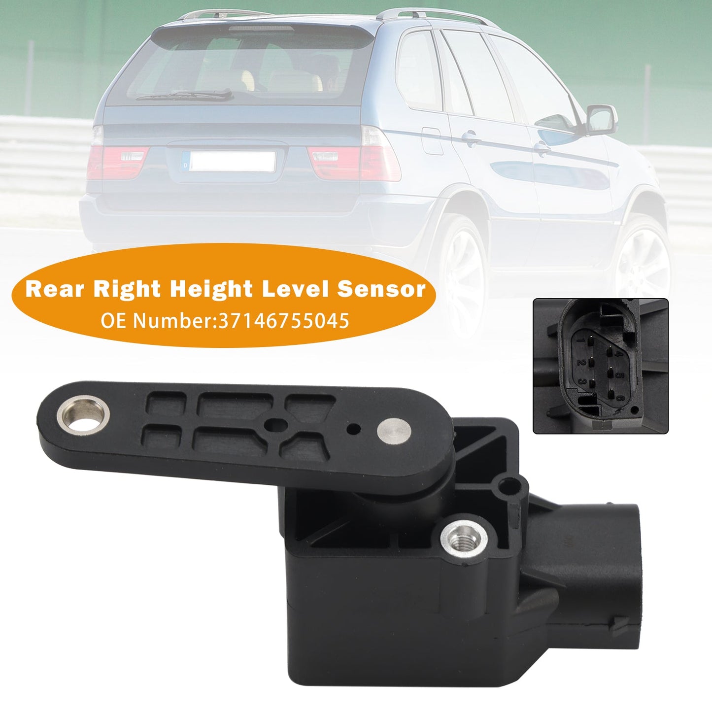 Sensore di livello altezza posteriore destro 37146755045 per BMW X5 (E53) 2000-2006