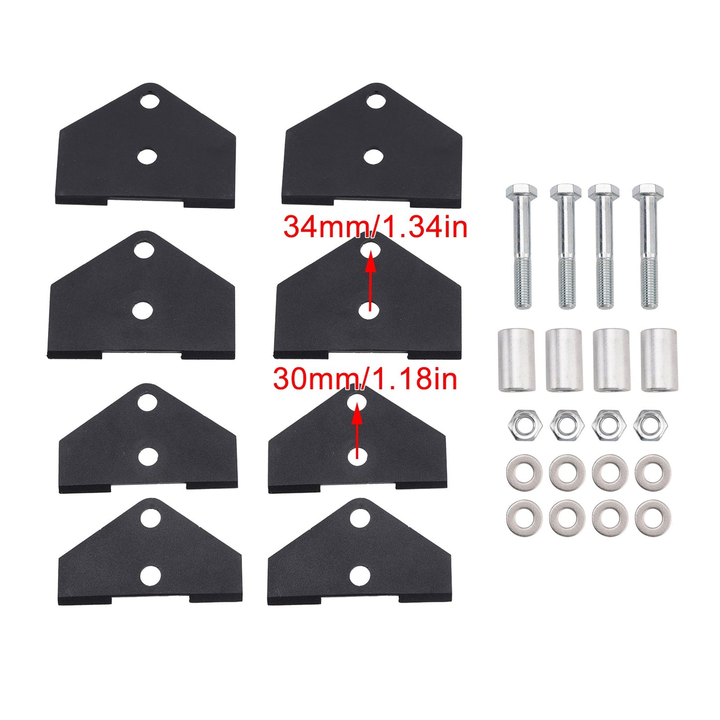 Kit di sollevamento sospensioni anteriori e posteriori da 2 pollici per Polaris RZR 800 EFI RZR 4 800 08-14