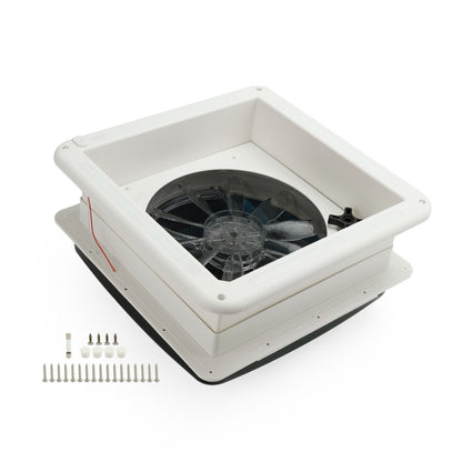 Ventilatore da tetto per camper da 14 pollici, motore a 3 velocità, lucernario da 12 V con luce a LED
