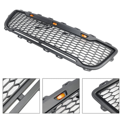 Griglia paraurti anteriore a nido d'ape nera opaca stile Raptor per Ford F150 1999-2003 con LED