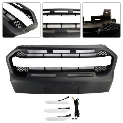 Grill per paraurti anteriore in stile Raptor per Ford Ranger 2019-2023 T8 W/LED