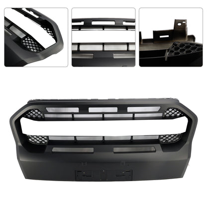 Per Ford Ranger 2019-2023 T8 Griglia del paraurti anteriore Matt Black Ranger Raccer Raptor