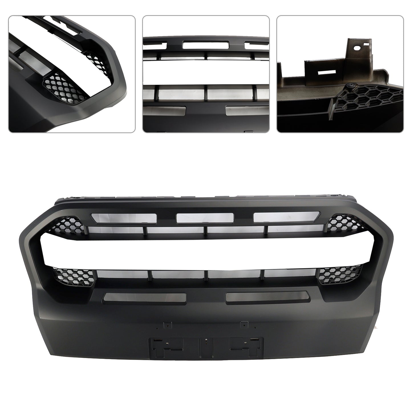 2019-2023 Ford Ranger T8 Ranger Raptor Style Griglia del paraurti anteriore Matt Nero