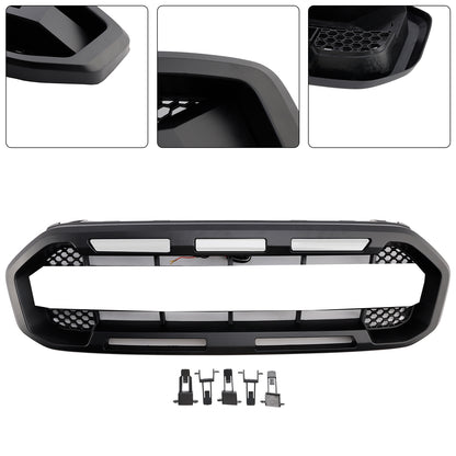 Griglia paraurti anteriore Raptor Style adatta per Ford Ranger 2019-2023, nera