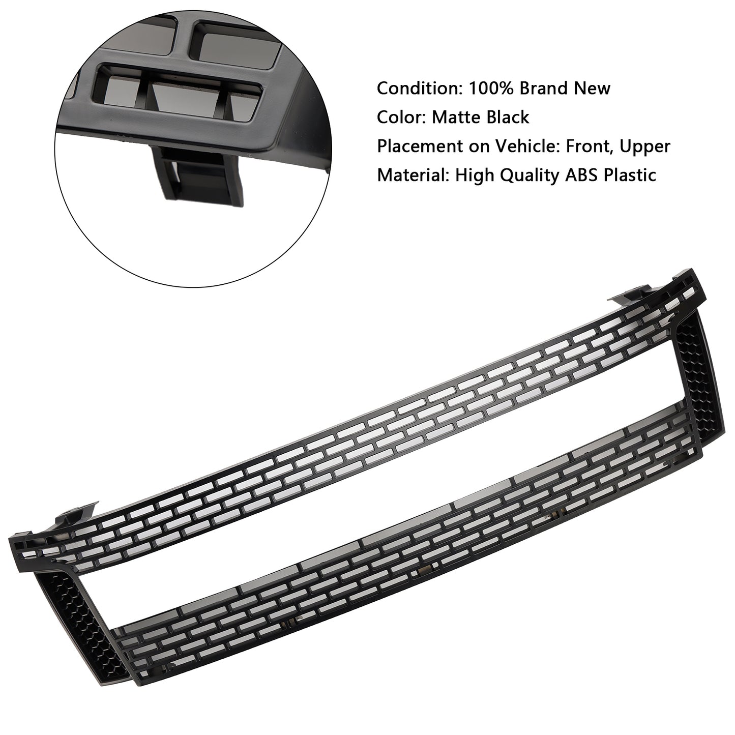 Griglia per paraurti anteriore nera opaca per Ford Ranger T6 PX1 2012-2014