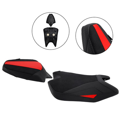 Kit sella conducente e passeggero Rs 457 per Aprilia RS457 2024-2025, cuscino in PU rosso.