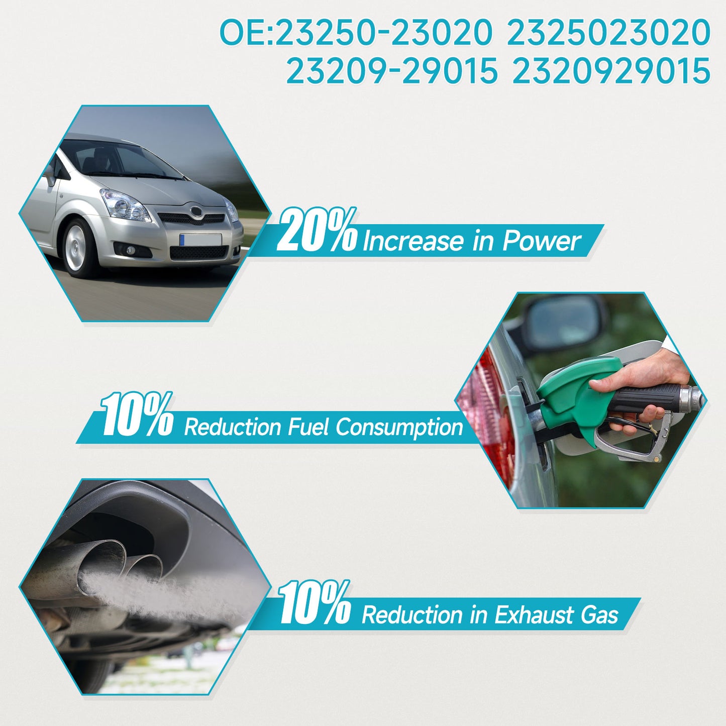 4PCS Iniettori di Carburante 23250-23020 Fit Toyota Yaris Vitz 1.0L 1.3L 1999-2005 Generico