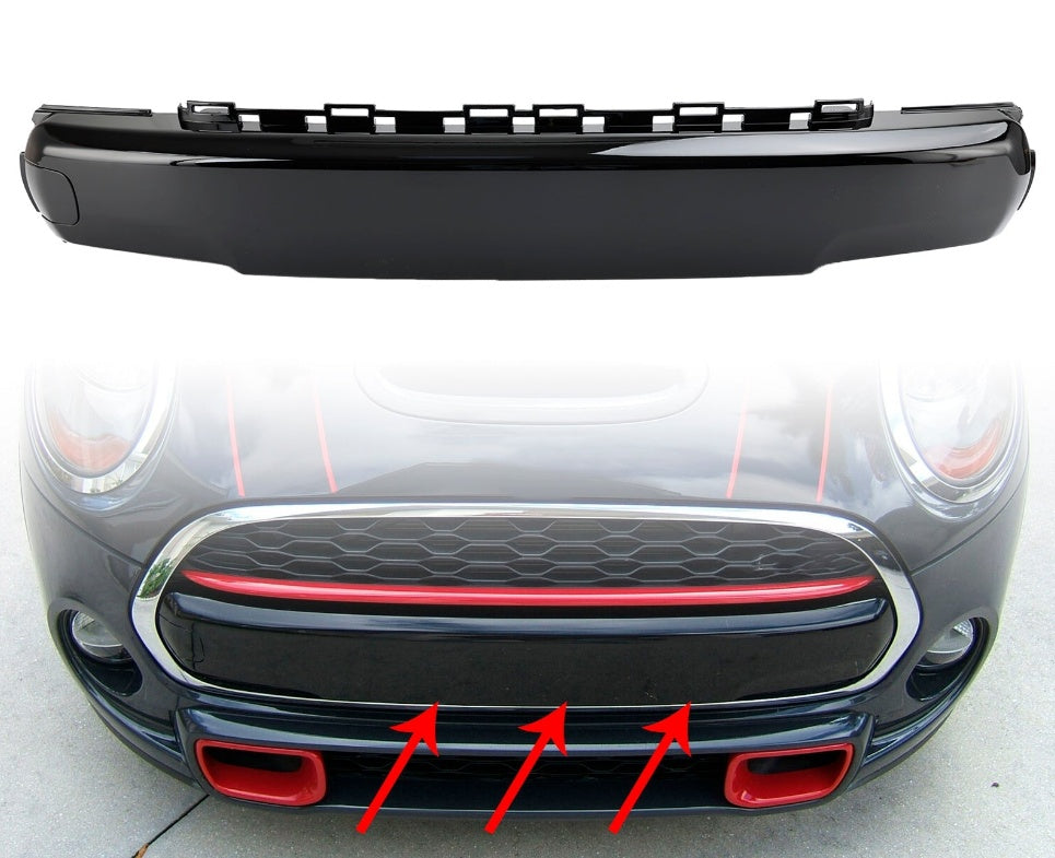 Copri targa anteriore nero lucido 51117337791 Per Per MINI F55 F56 F57 Cooper S 2013 2014 2015-2021