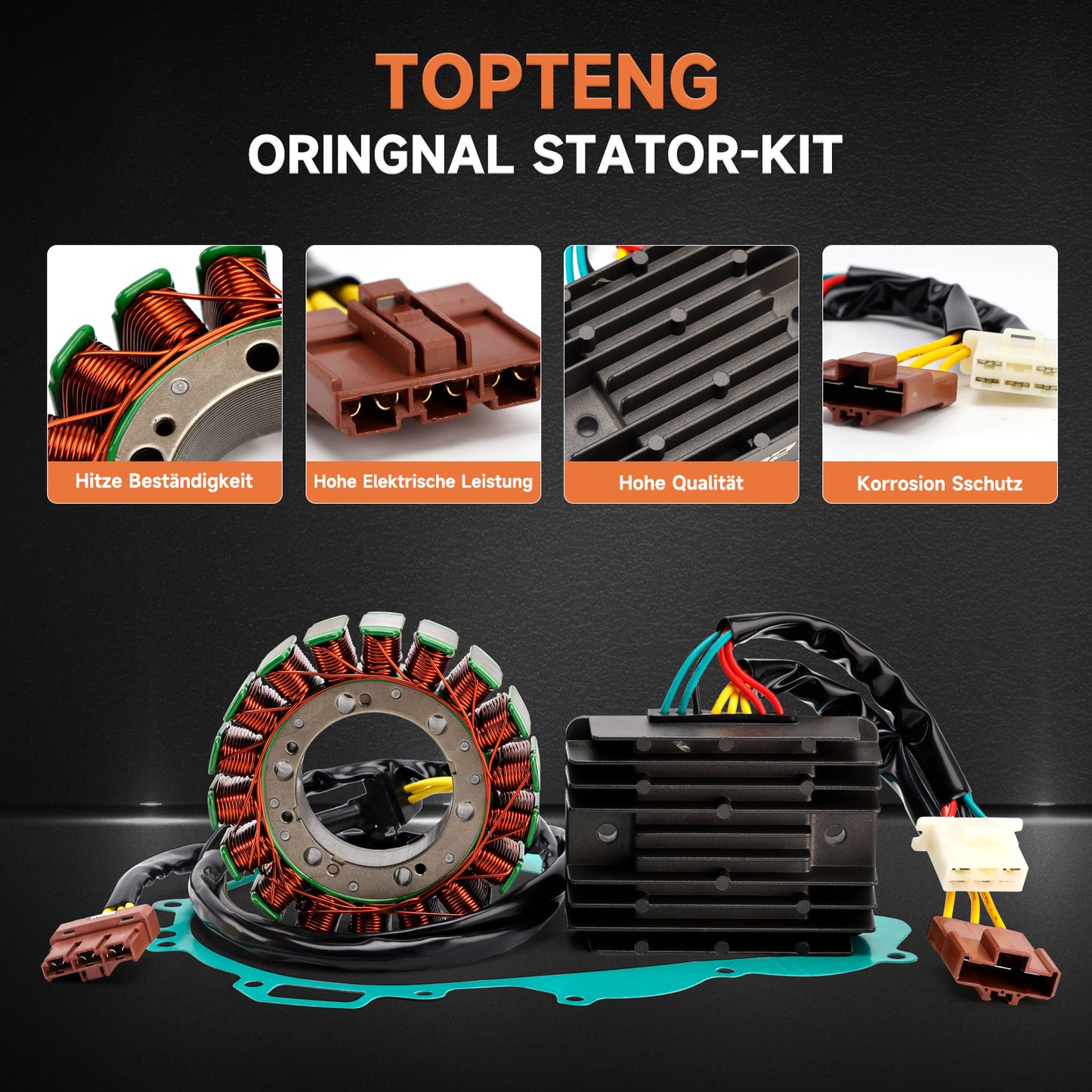 2006-2009 Aprilia RSV 1000 Tuono Factory Magneto Coil Stator + Regolatore di tensione + Guarnizione Gruppo AP0685330