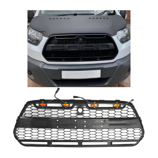 2015 2016 2017 2018 Ford Transit MK8 Raptor Griglia del paraurti anteriore nero matto w / LED