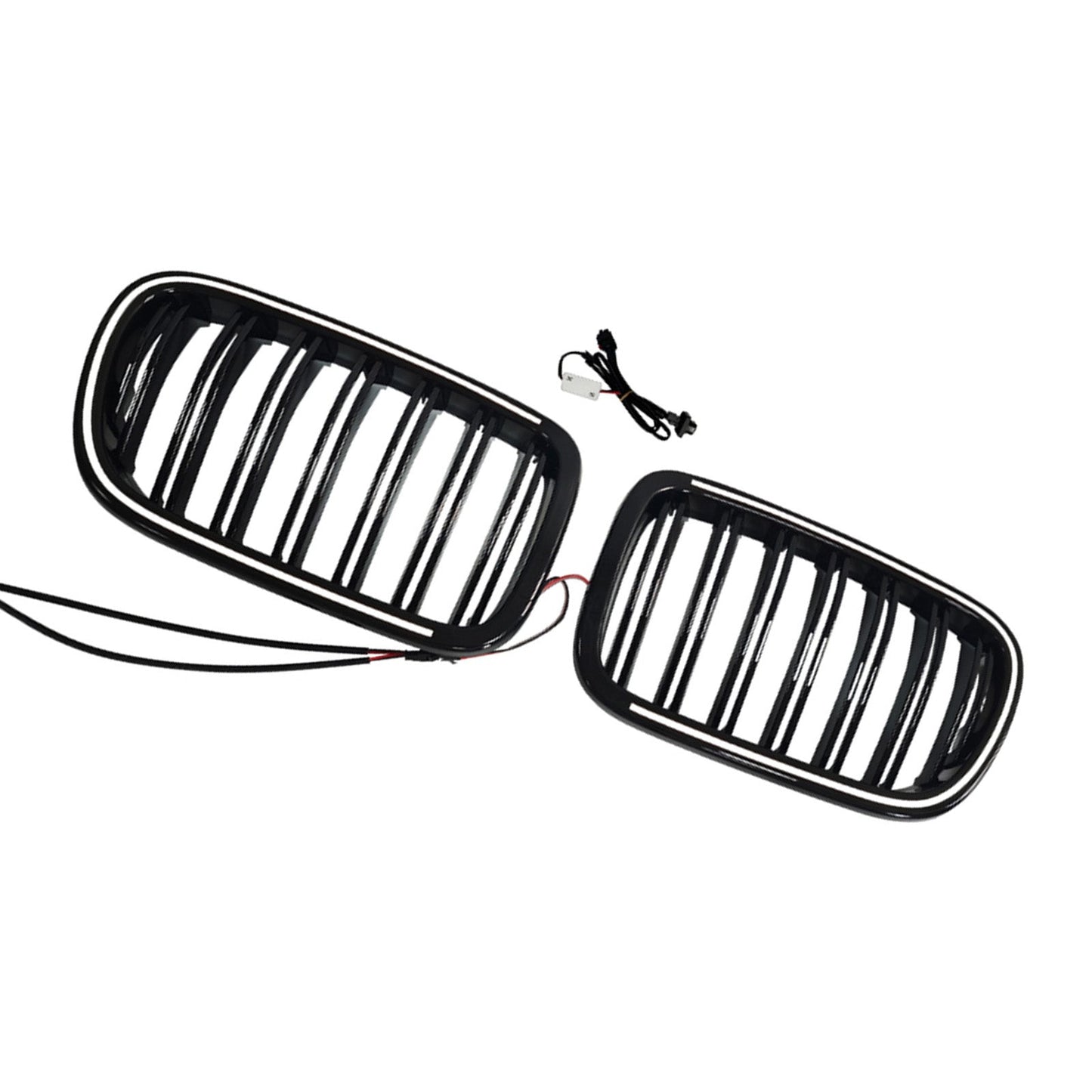 Griglia anteriore a doppio rene nera per paraurti, compatibile con BMW X3 F25 2011-2014.
