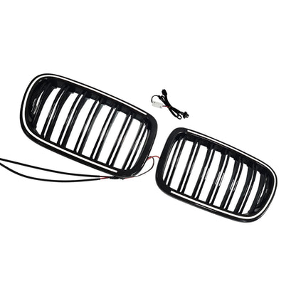 Griglia anteriore a doppio rene nera per paraurti, compatibile con BMW X3 F25 2011-2014.