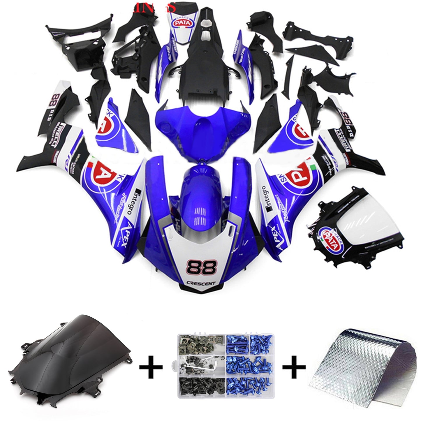 Kit carenatura BODYWORK ABS di plastica per Yamaha YZF 1000 R1 2015-2019