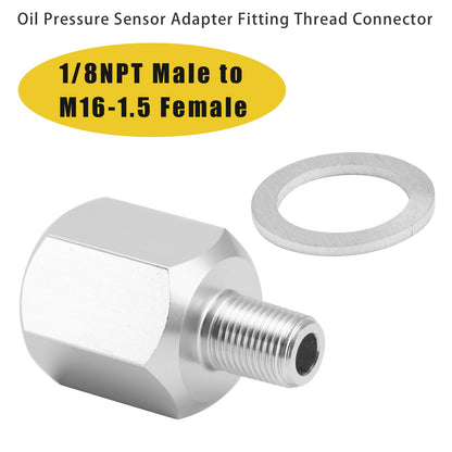 Connettore filettato per adattatore sensore pressione olio maschio 1/8NPT a femmina M16-1,5